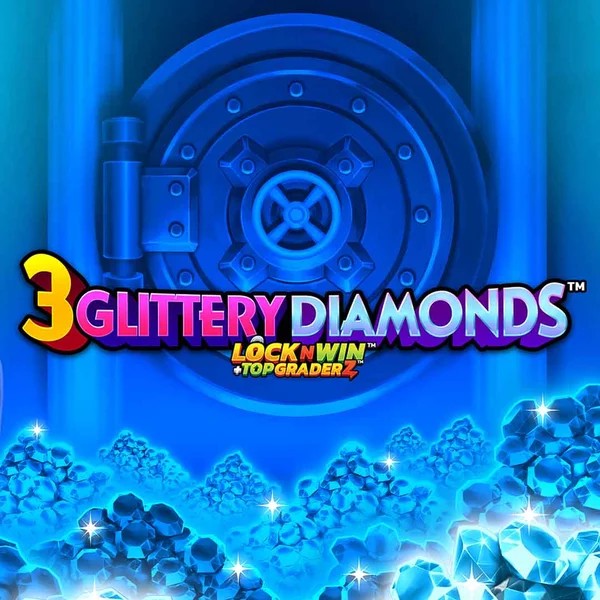 3 Glittery Diamonds slot logo by PearFiction Studios at Nitrobet Casino3 Glittery Diamonds