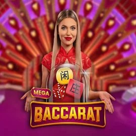 Mega Baccarat game by Pragmatic Play – logo hosted on Nitrobet Casino