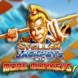 Stellar Jackpots with More Monkeys slot visual from Lightning Box Game available on casinonitrobet.com