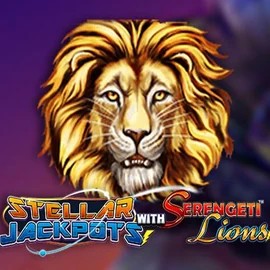 Logo of Stellar Jackpots with Serengeti Lions from Lightning Box Game at Nitrobet Casino
